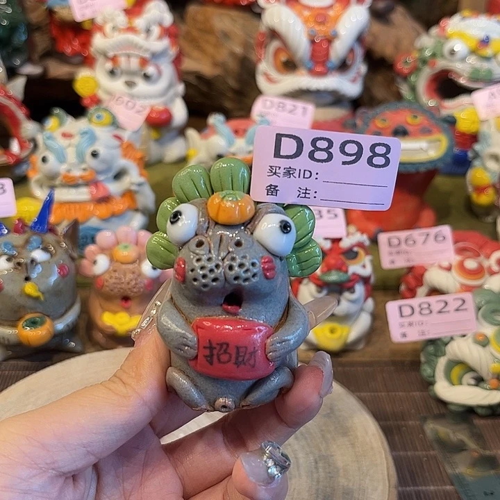 泥塑纯手工陶瓷摆件