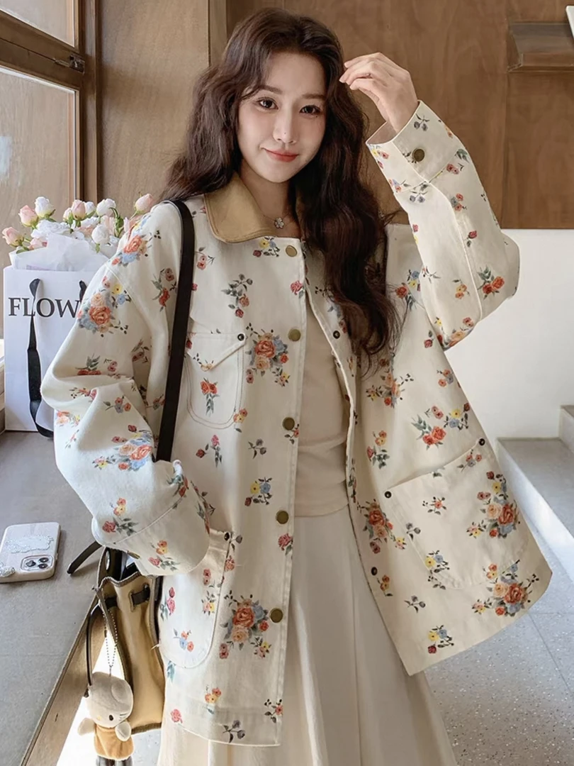 碎花牛仔外套555