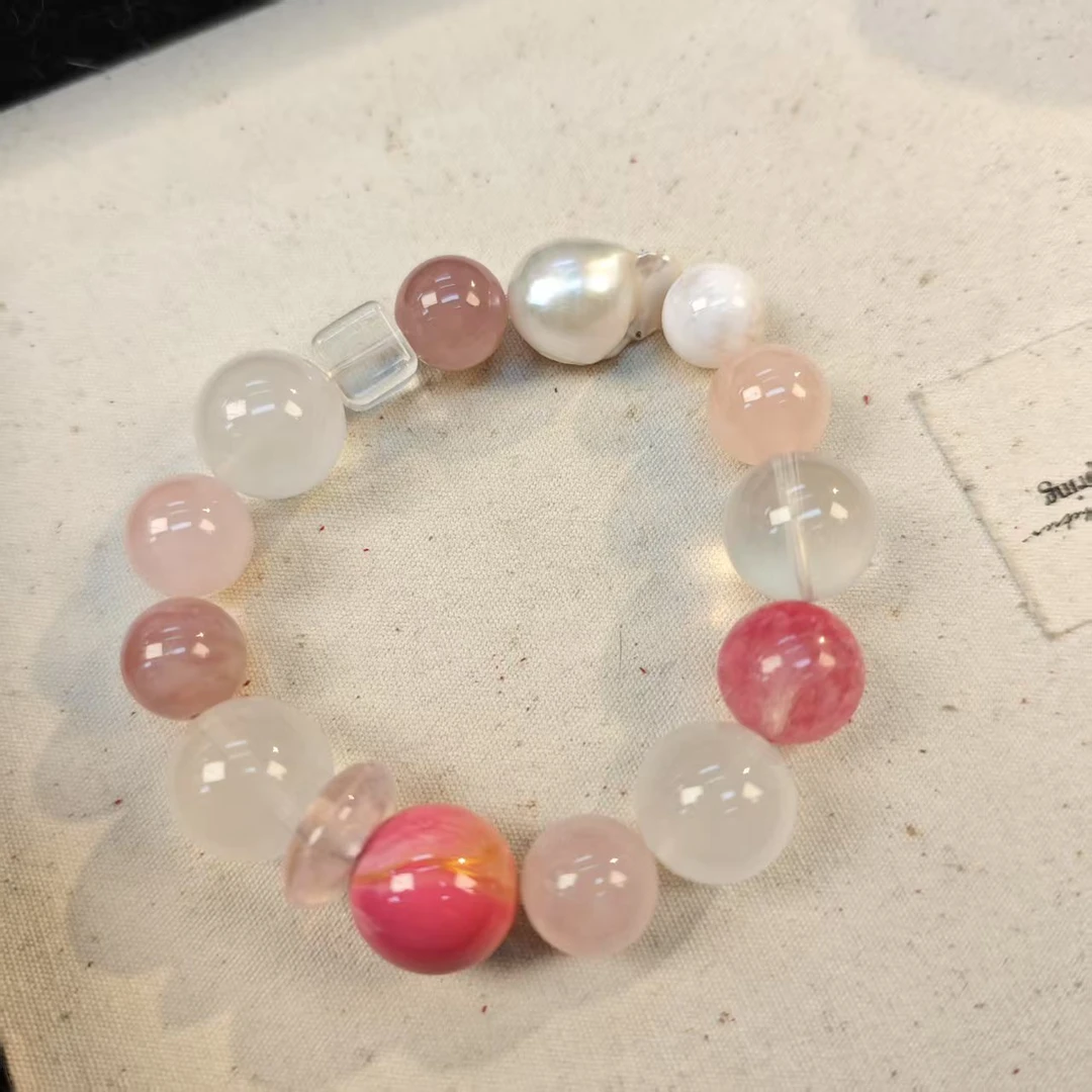 《男人缘》粉水晶巴洛克多宝手链12-15+(多样发其一) DS43