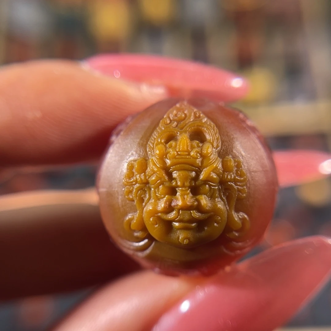 南红玛瑙丽江料黄财神珠21.1未镶嵌