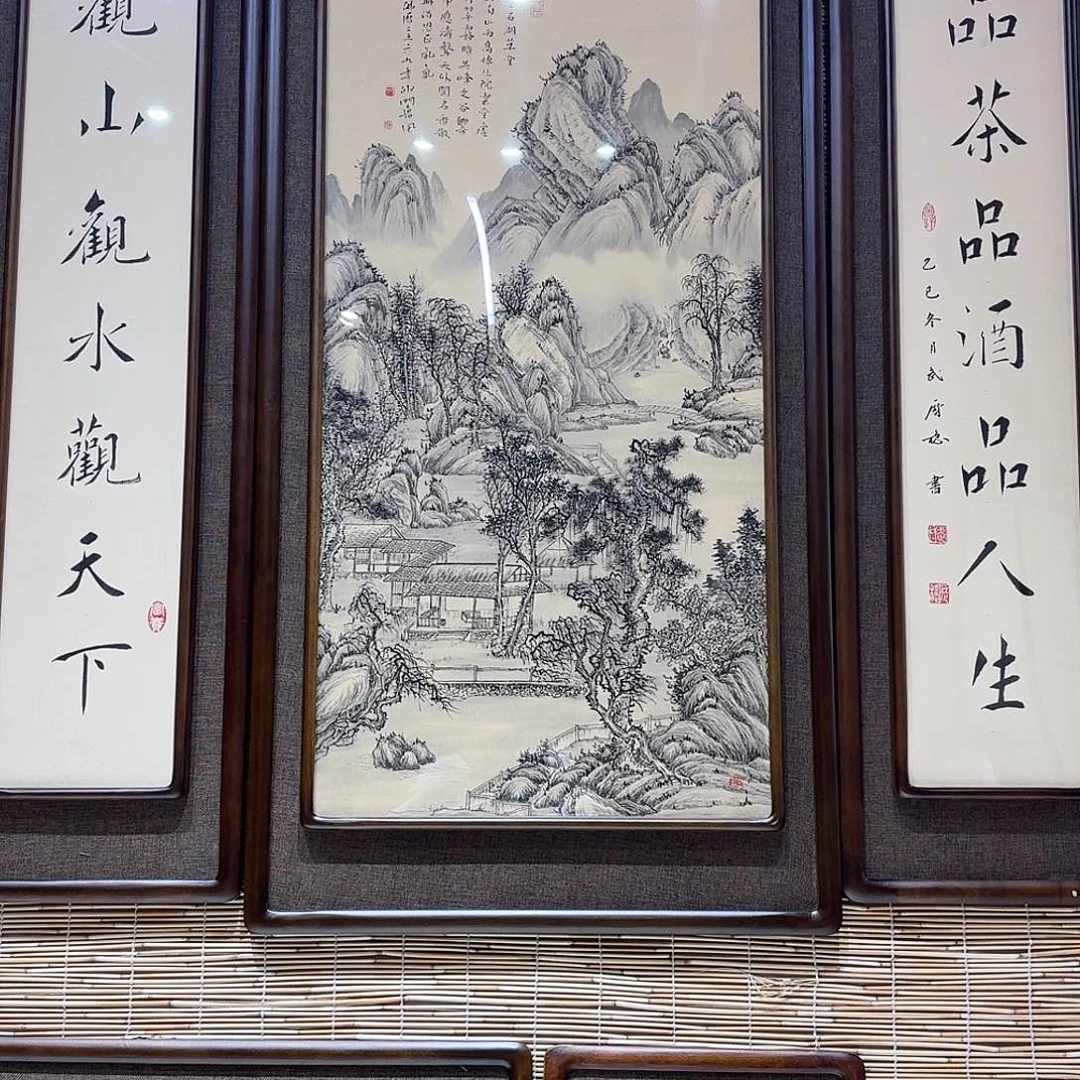 国画真人手绘作品