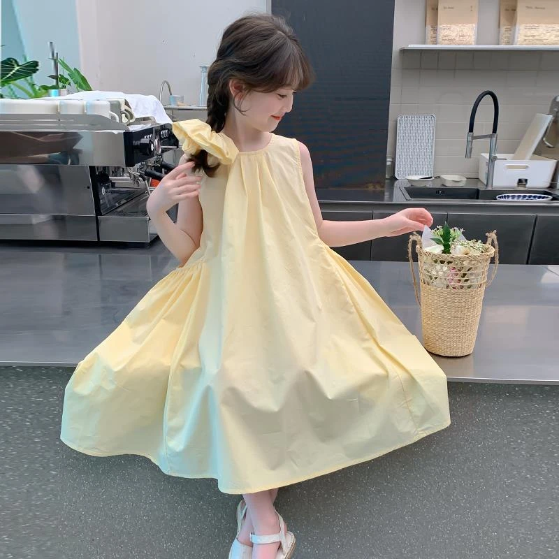 女童夏装连衣裙2025新款洋气儿童时髦背心裙子夏季女孩大童公主裙