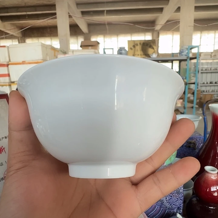 景德镇陶瓷玉泥胎米饭碗 10 个