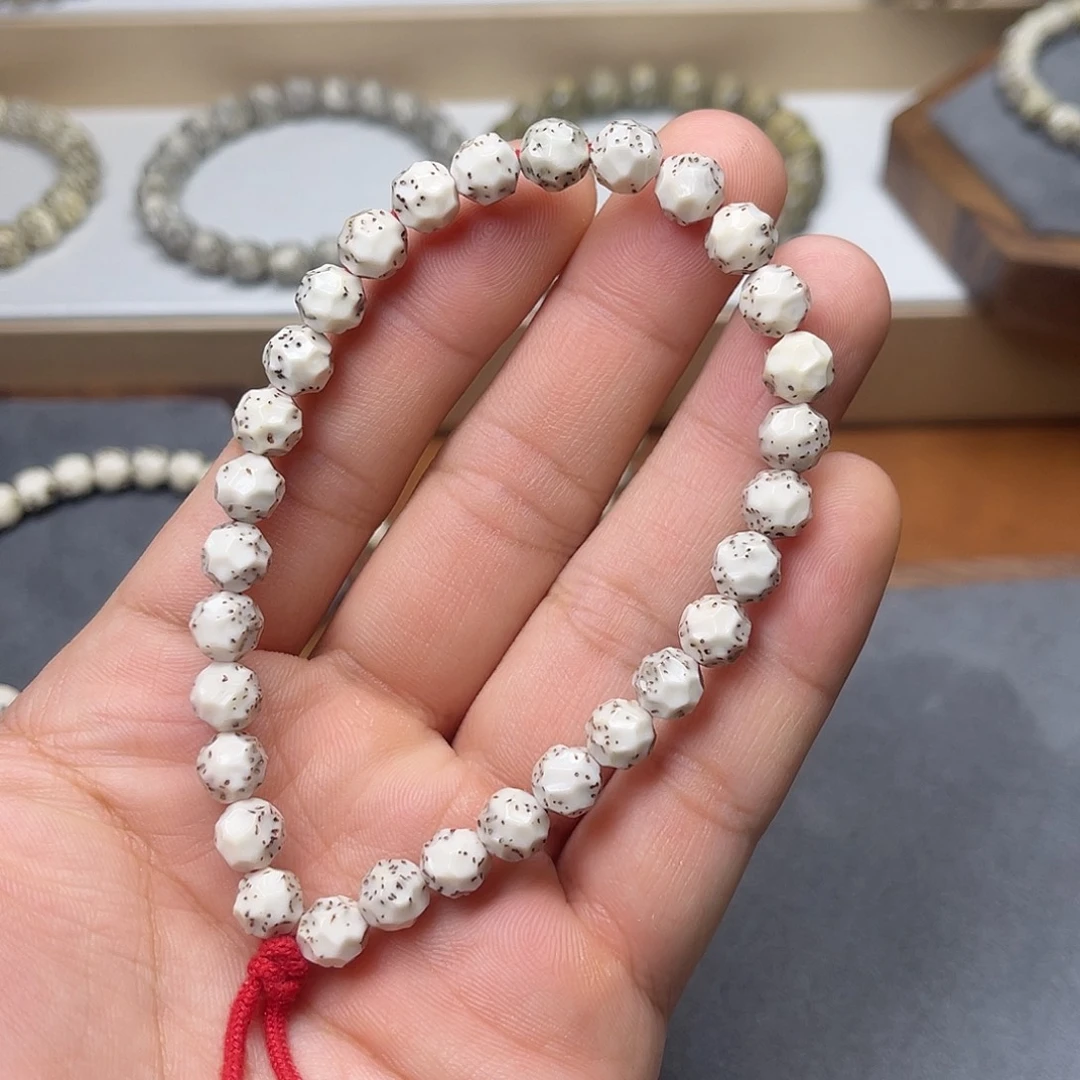 星月菩提吊坠骨瓷白无相手持