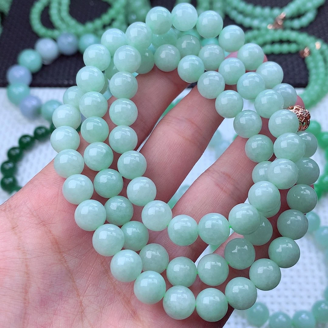 翡翠未镶嵌毛衣链