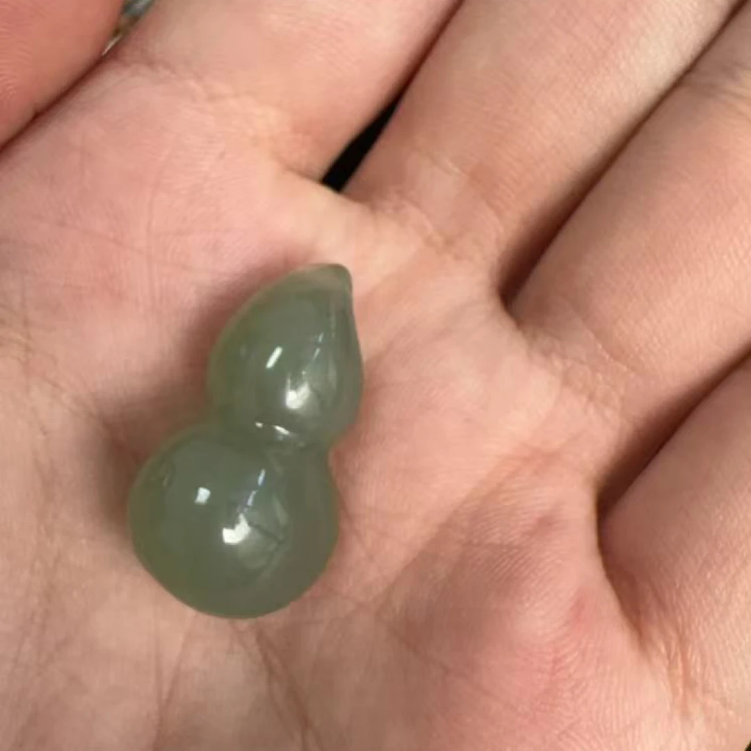 青澜阁 纯天然和田玉葫芦吊坠