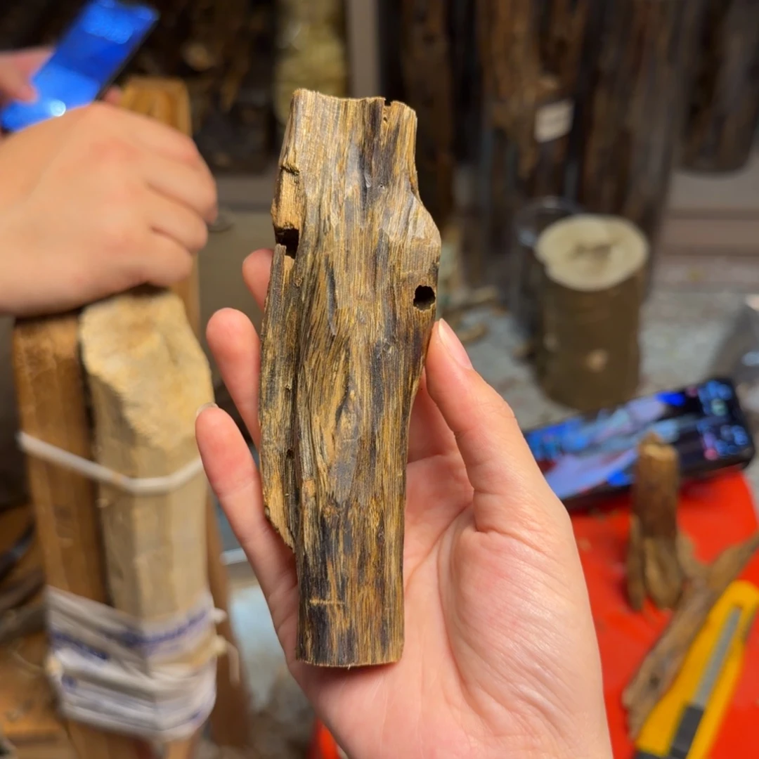 沉香沉香碎屑白棋块料37克