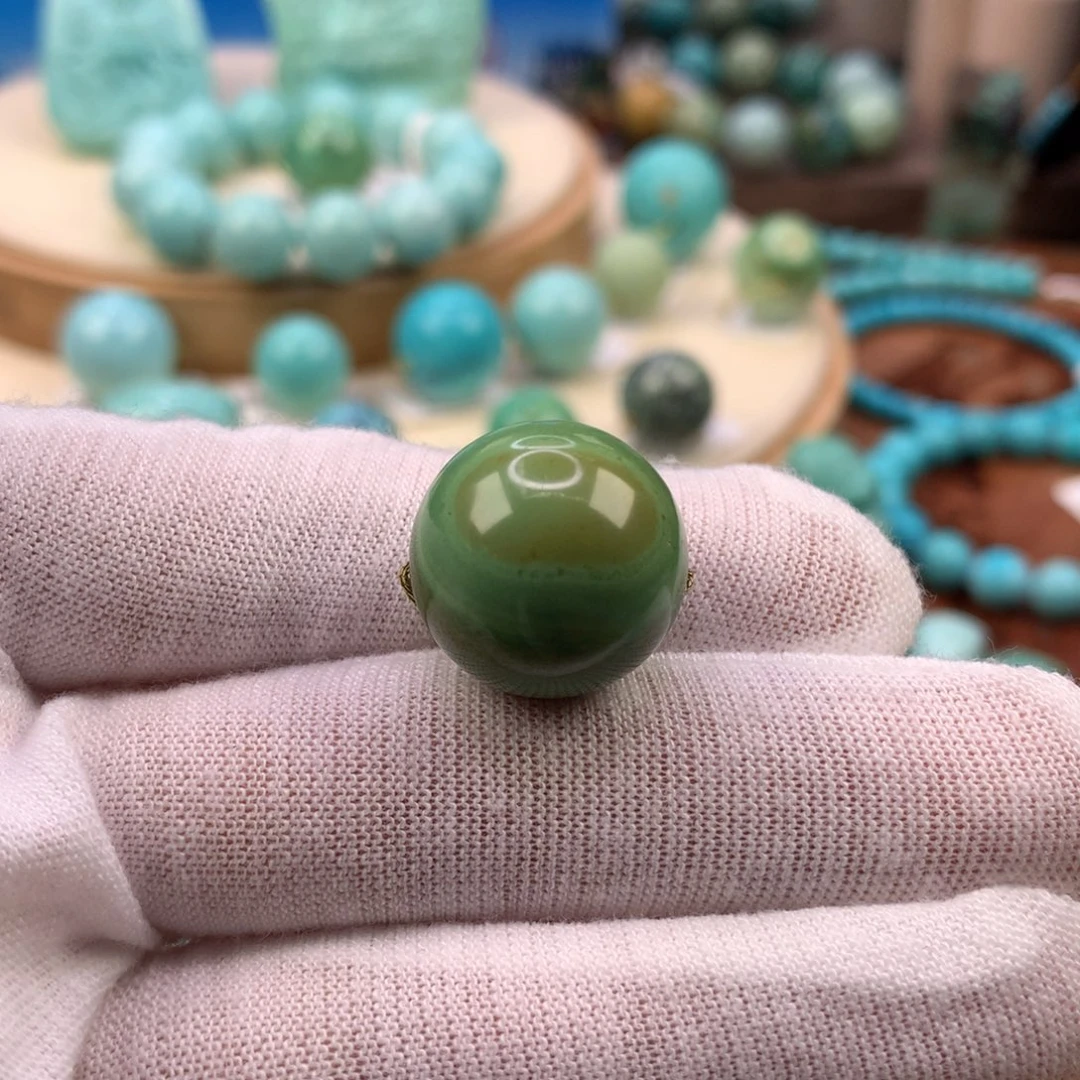 绿松石未镶嵌珠宝奇石17.5mm