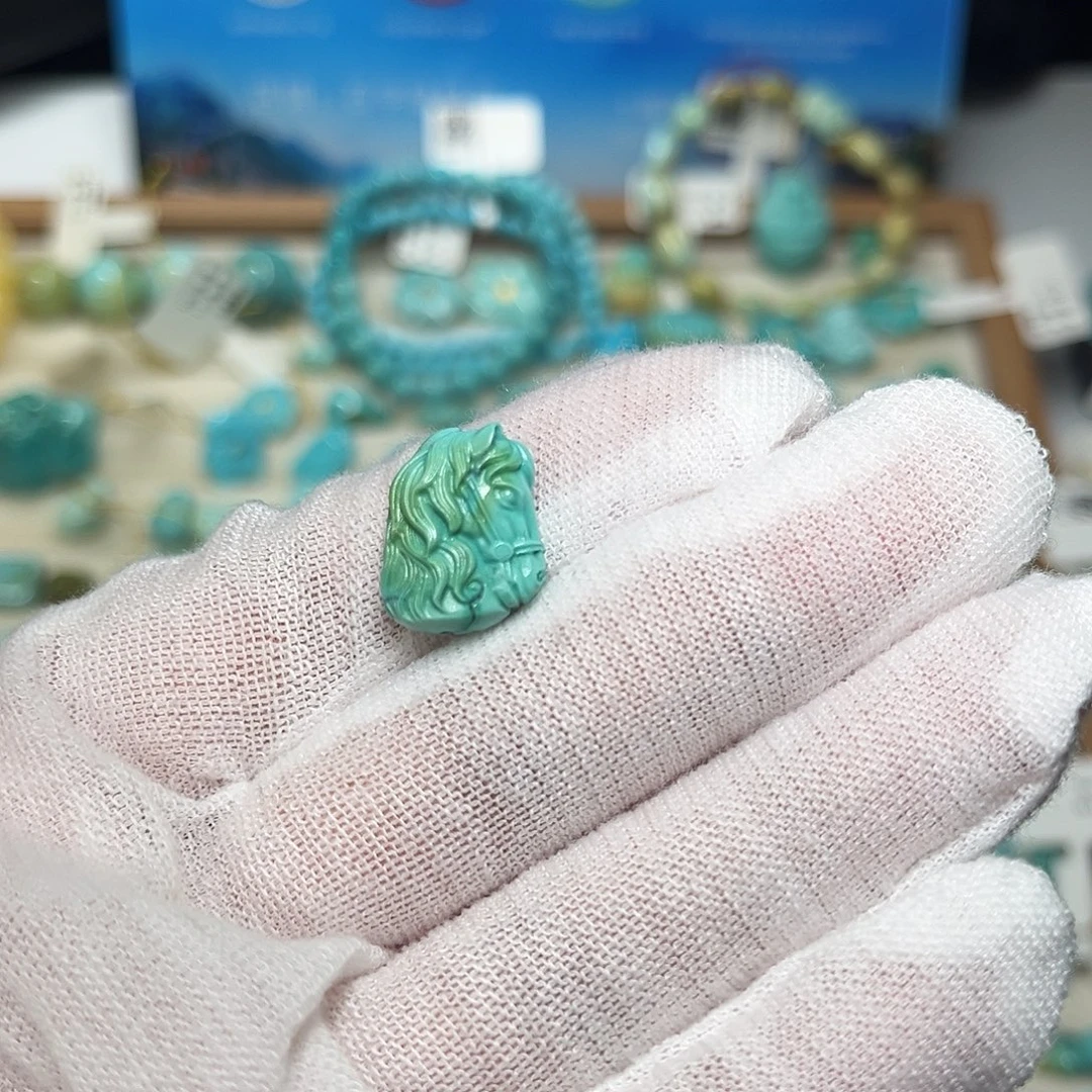 s***r绿松石未镶嵌珠宝半成品