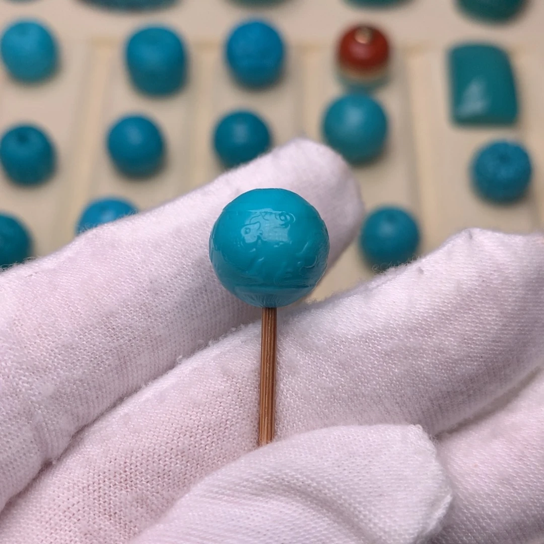 绿松石未镶嵌绿松石鱼珠12.3