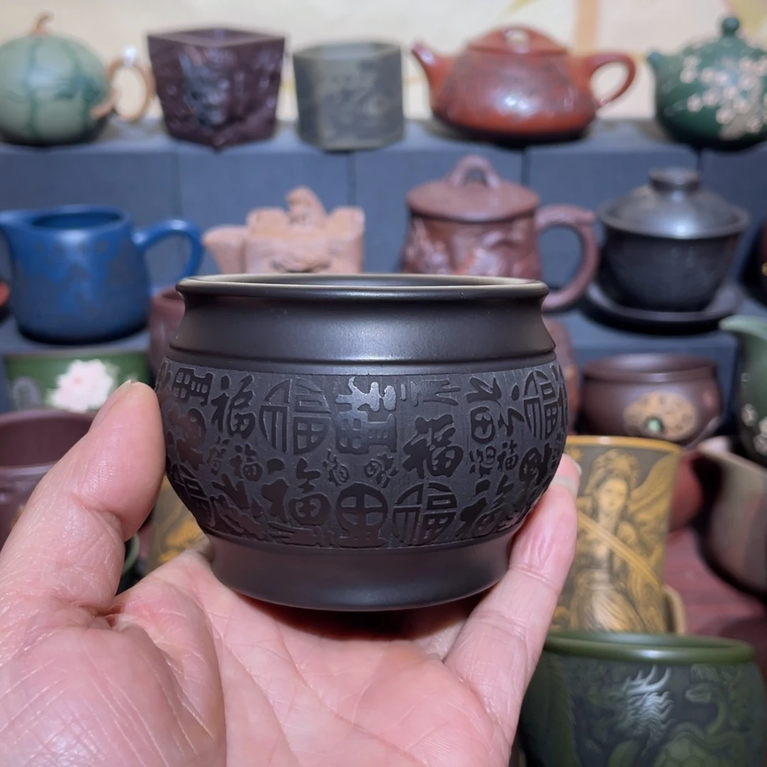 原矿紫砂手工主人杯