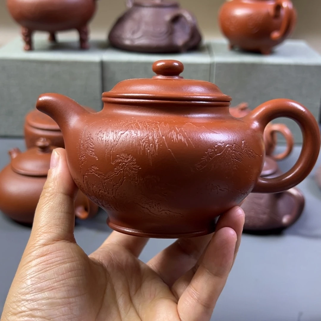 茶壶紫砂多支260cc朱泥