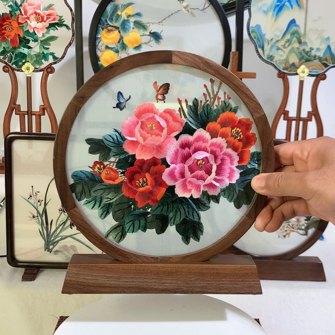 【闪购商品】织绣蒙****装苏绣双面绣摆台