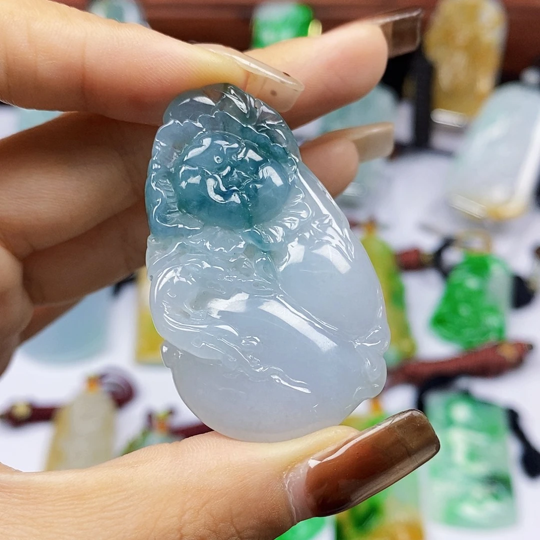 颈饰未镶嵌翡翠天然翡翠A货