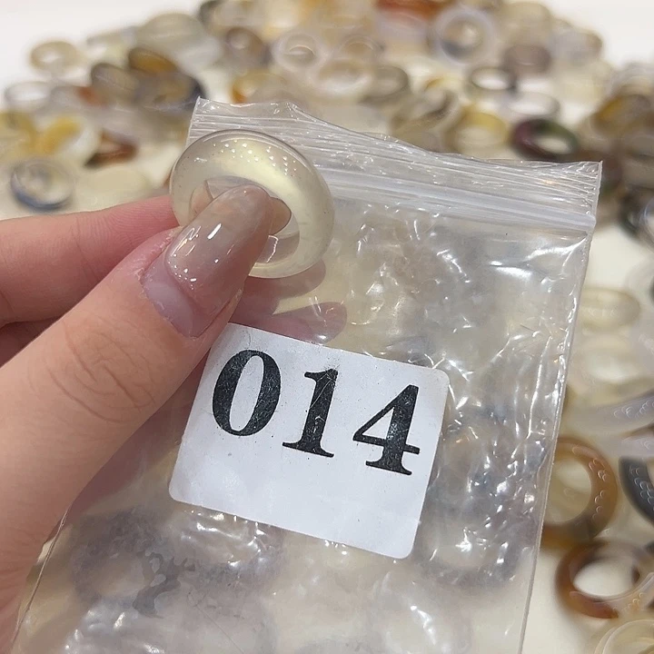 合金戒指玛瑙/玉髓14港15