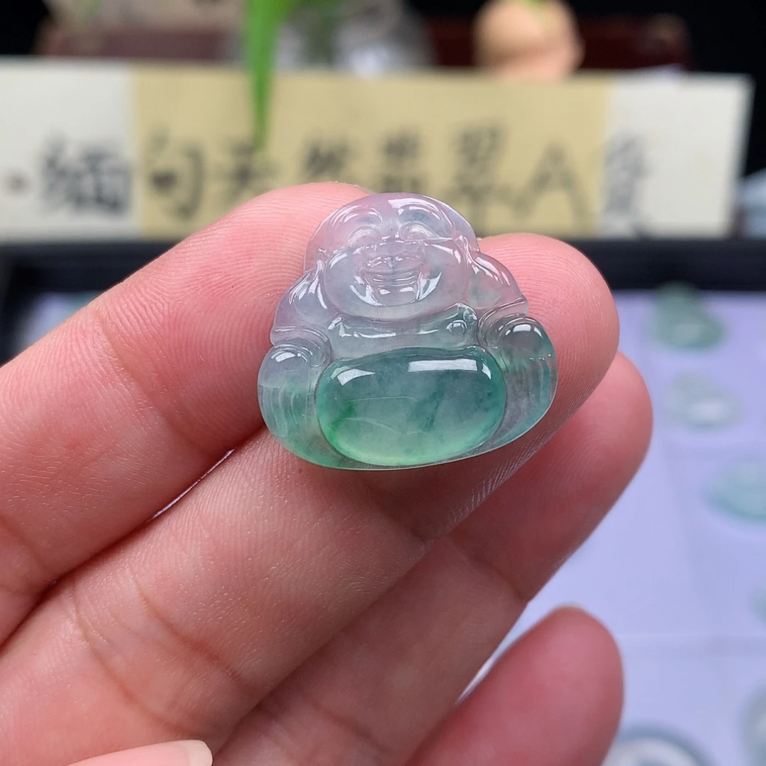 翡翠散珠缅甸天然A货翡翠冰种佛公
