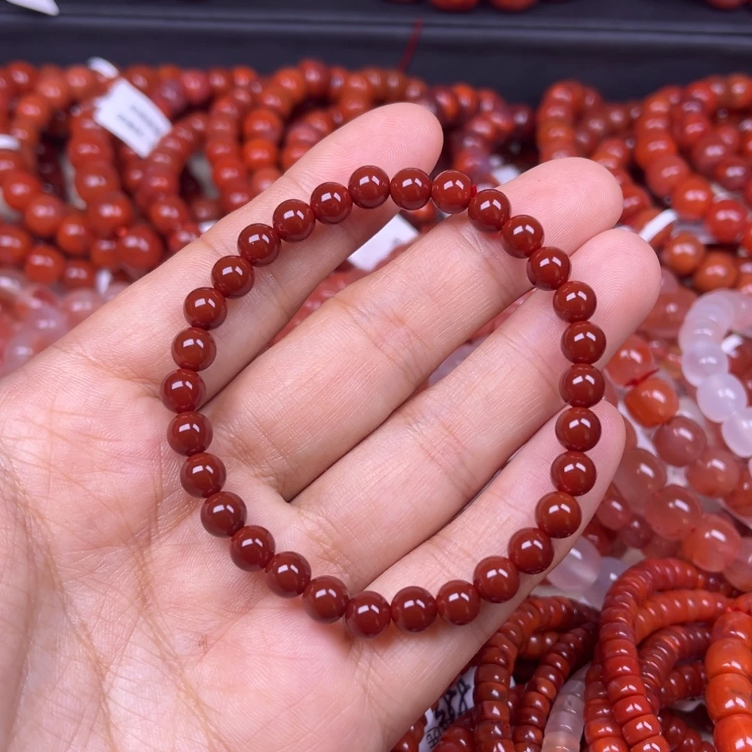 南红玛瑙未镶嵌手链
