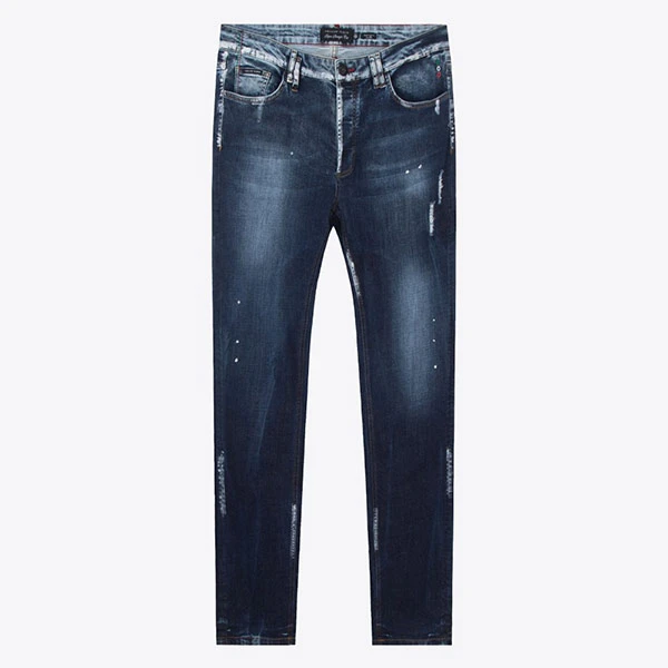PHILIPP PLEIN PP水洗logo印花男牛仔裤S19CMDT1401PDE004N058A