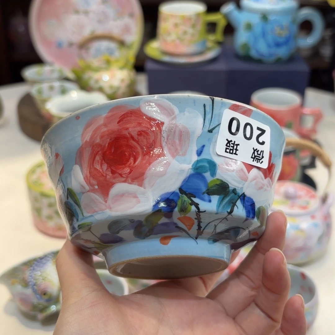景德镇手绘高温釉下彩陶瓷茶具