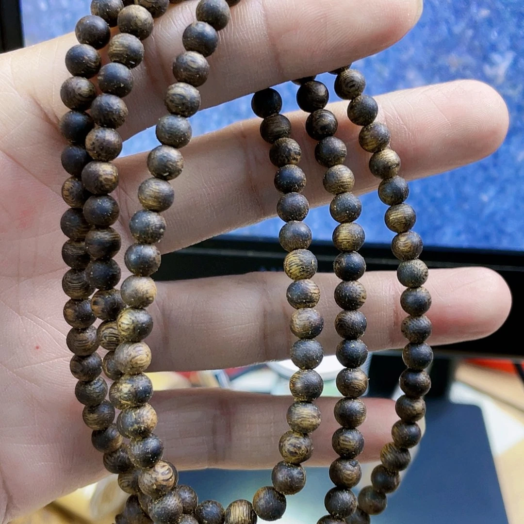 沉香碎屑沉香乌油霸圆珠长串05/11克+多样性发一