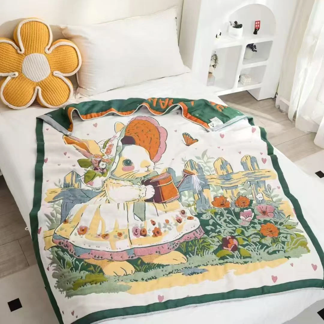 （秘密花园）150*200cm亲肤柔软透气纱布面包被