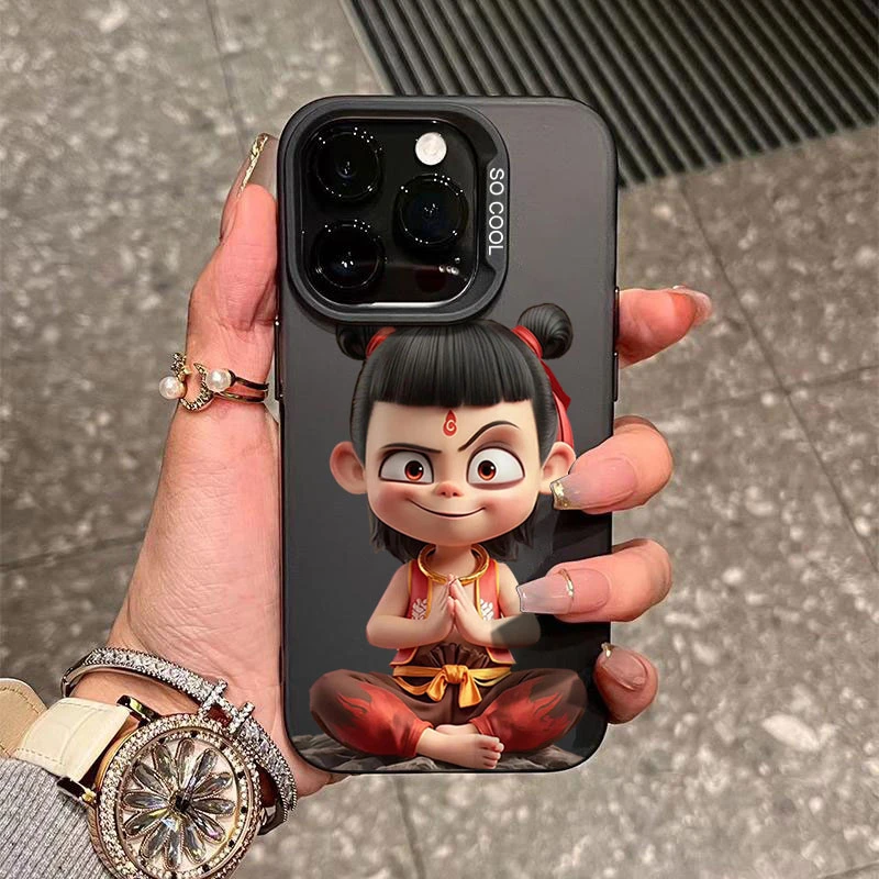 哪吒修心养性适用苹果16/15手机壳iphone14Promax元气13软胶12/11