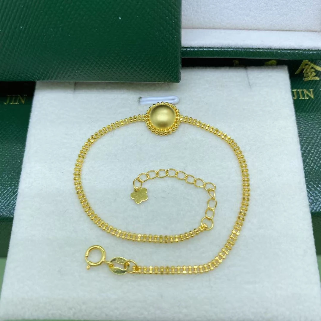 #0357黄18K金Au750精品泡泡手链