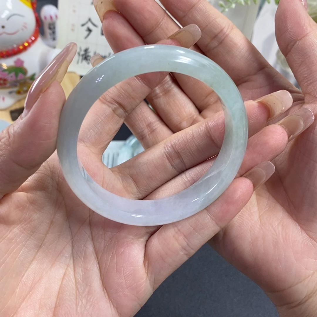 翡翠未镶嵌手镯天然翡翠手镯55圈
