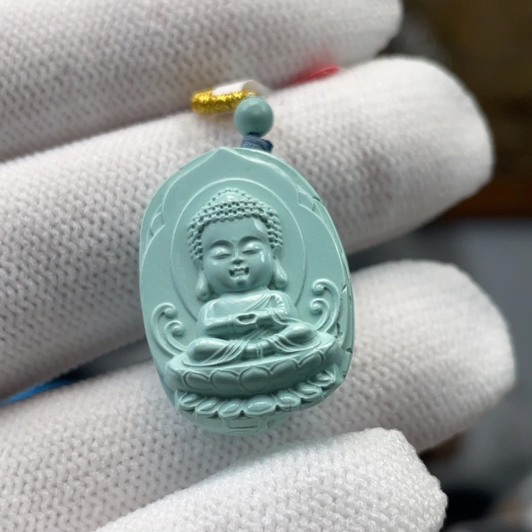 绿松石未镶嵌挂件