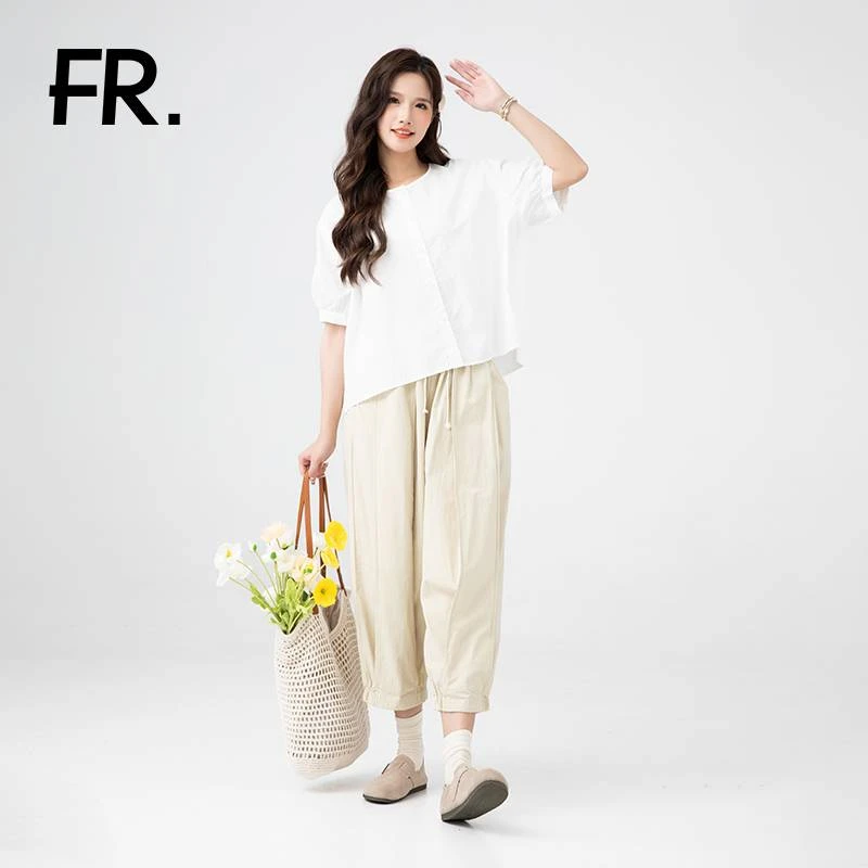 凡人优品女士夏季短袖衬衫C239