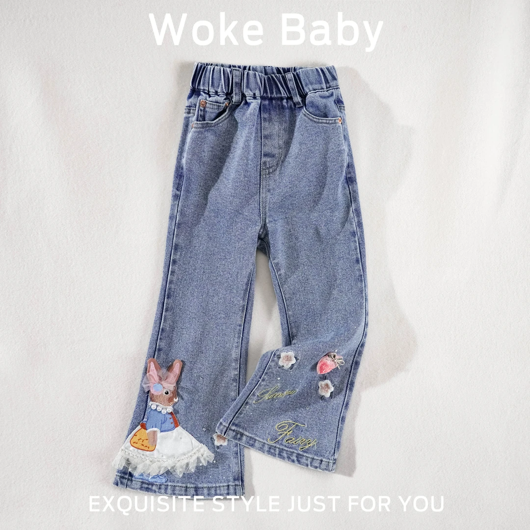 【现货】【彼得兔童话】2025女童春季裤子新款儿童汉服百搭长裤S5196