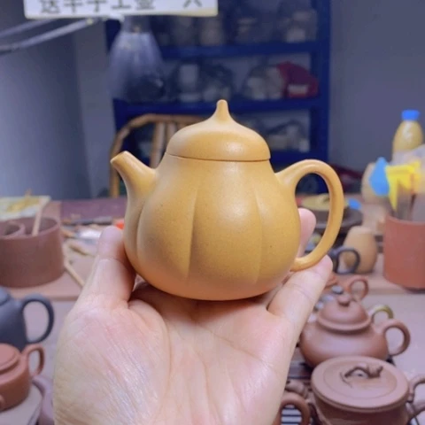 茶壶紫砂茄瓜150cc微瑕