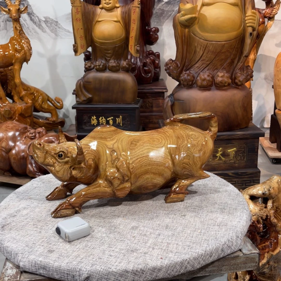 香樟木永*.香樟木手工雕刻牛