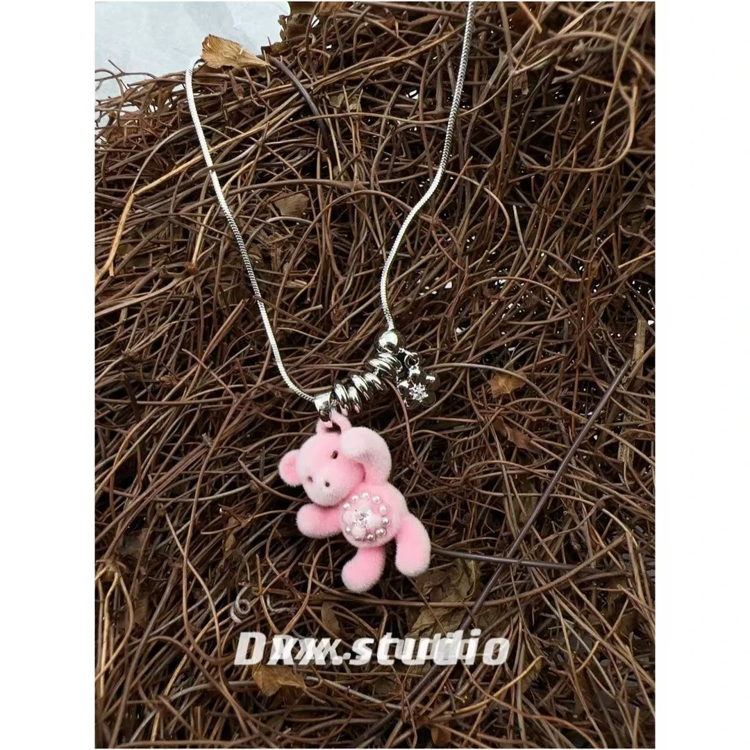 铜合金锆石项链 DXX小晰饰品-新品-【小熊】项链40986