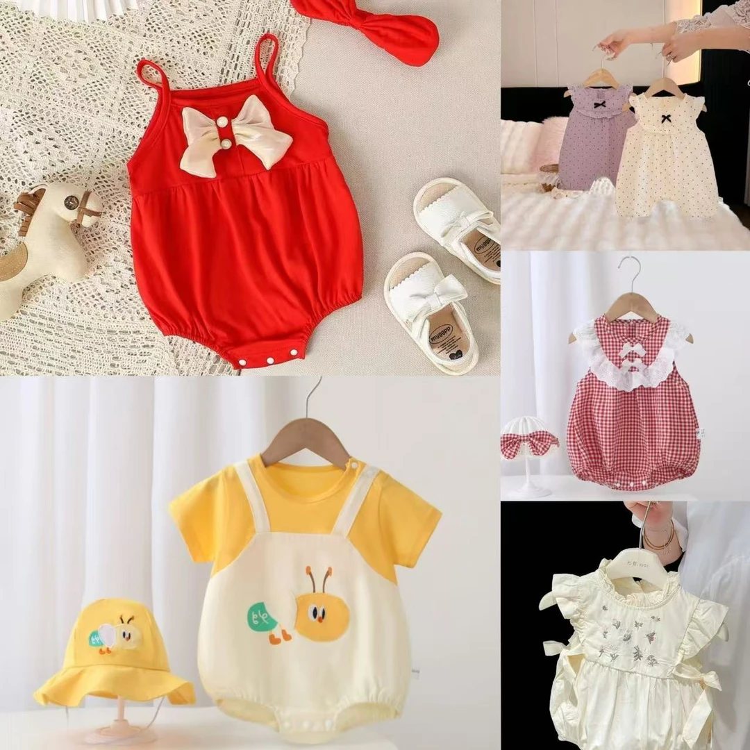 【A102-A639】夏款满月女宝宝多款多色连体衣可爱哈衣包屁集合链接