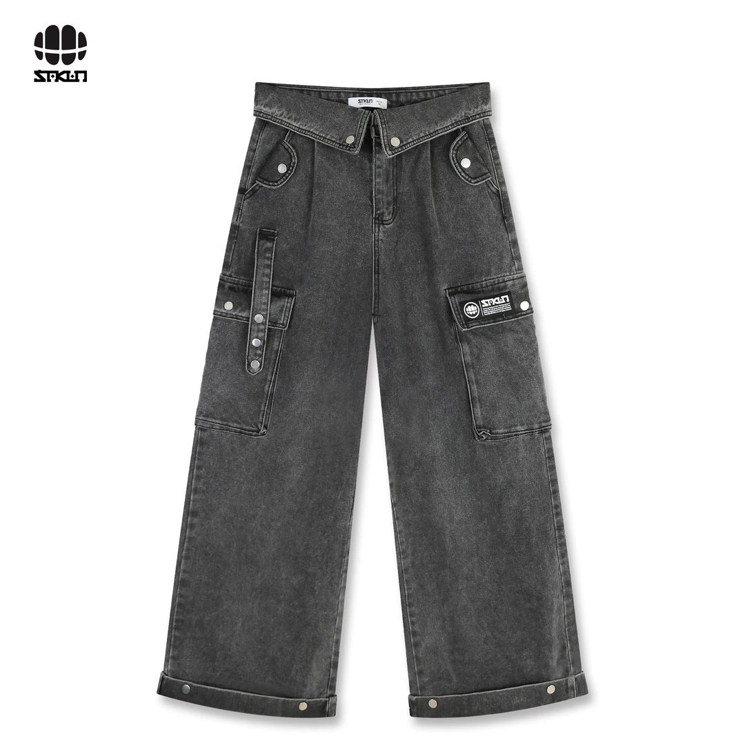 SAKUN阔腿牛仔裤3151-1614567