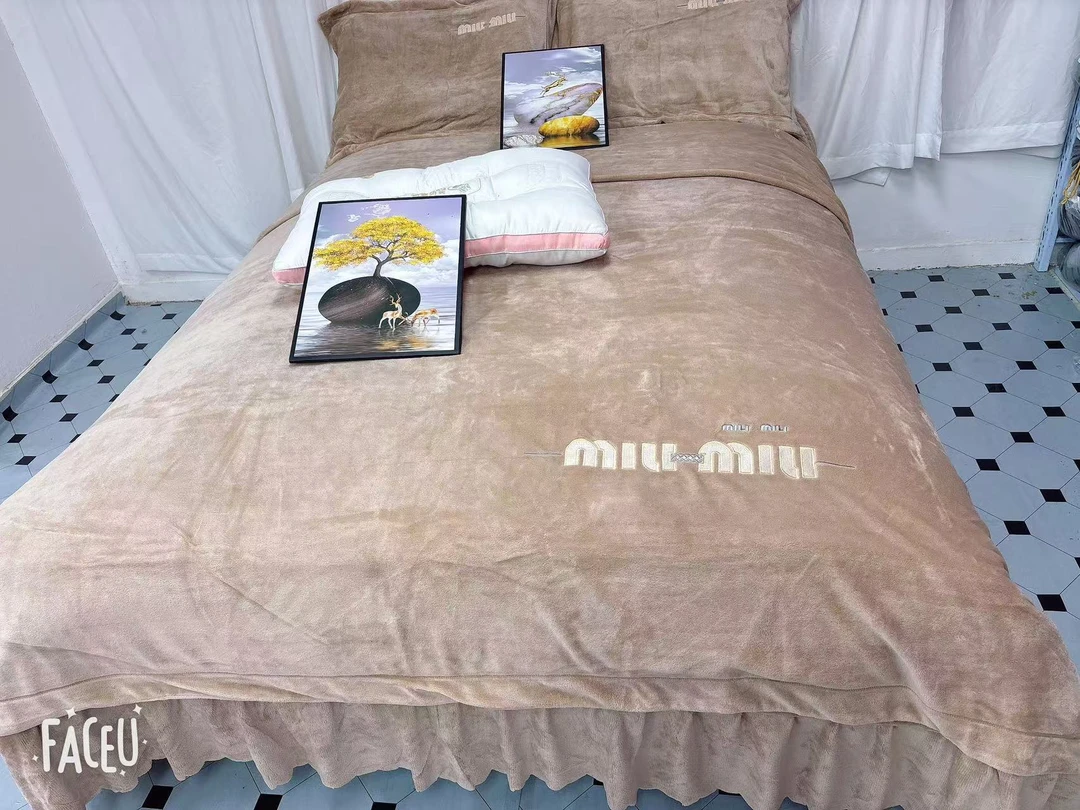 【咪咪奶咖】高端床品孤品床盖四件套被套