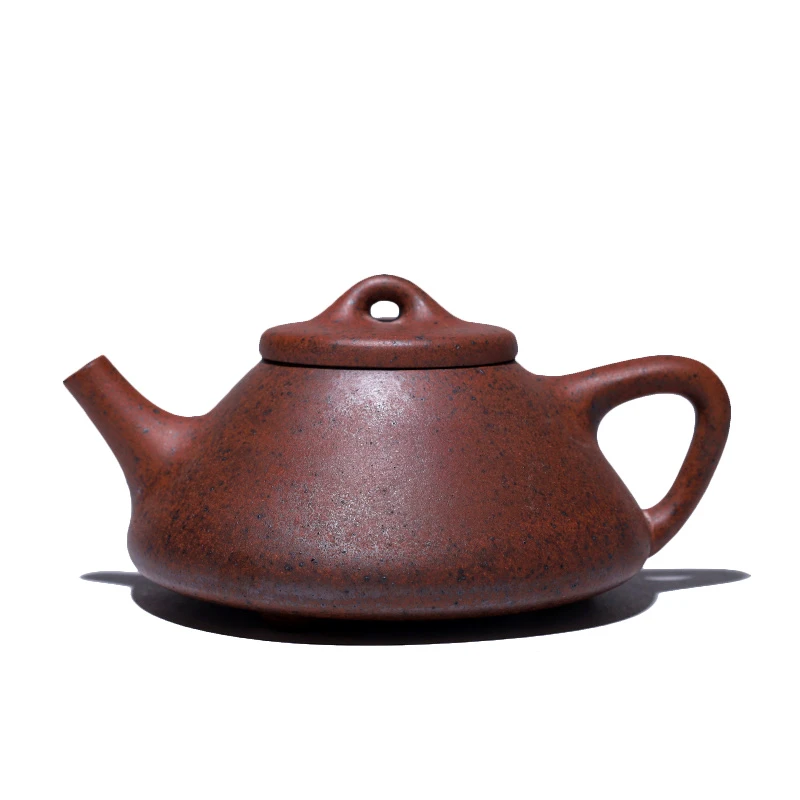 大吉羊柴烧 宜兴紫砂壶茶壶本山绿泥铁砂泥石瓢（红）170ml庄勤英