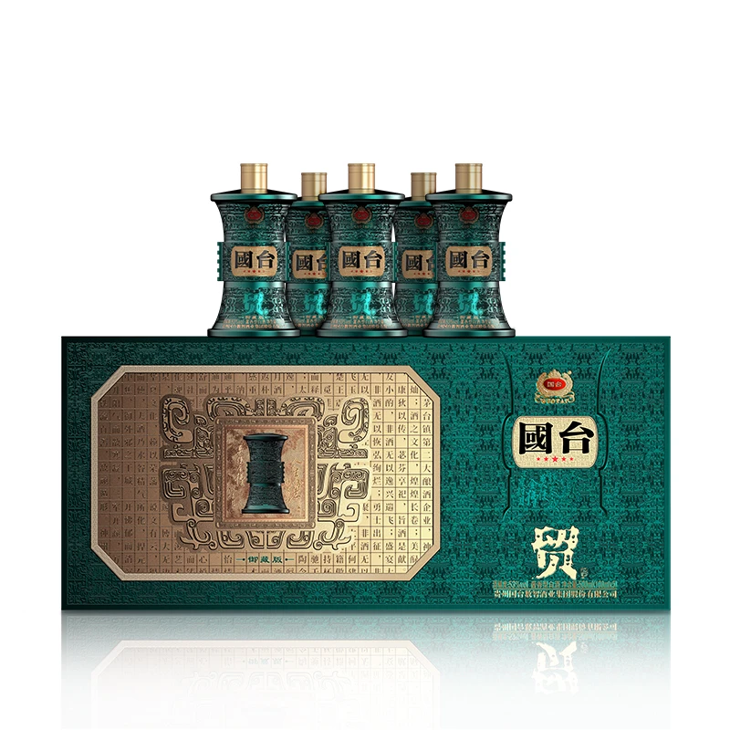 国台国台【御藏】53°酱香型白酒，三星堆文化礼盒装53%Vol100ml*5