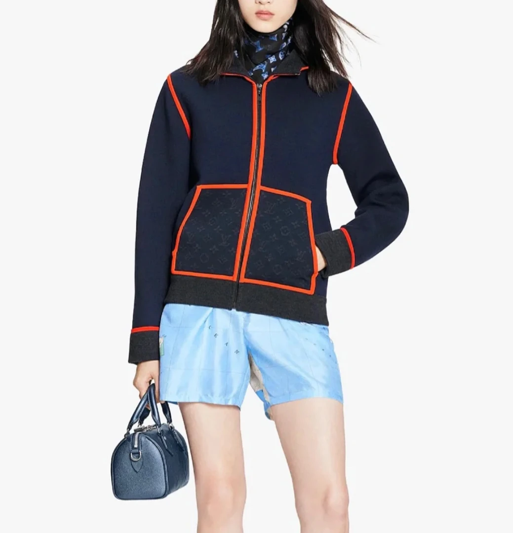99新 LouisVuitton/路易威登  co0100 老花撞色连帽外套 S码 98新