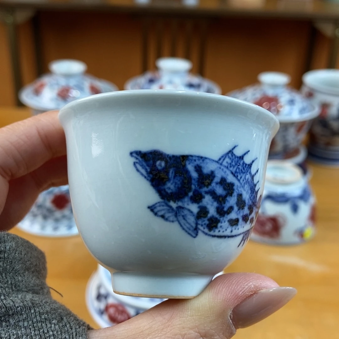 手绘现代茶具非古董