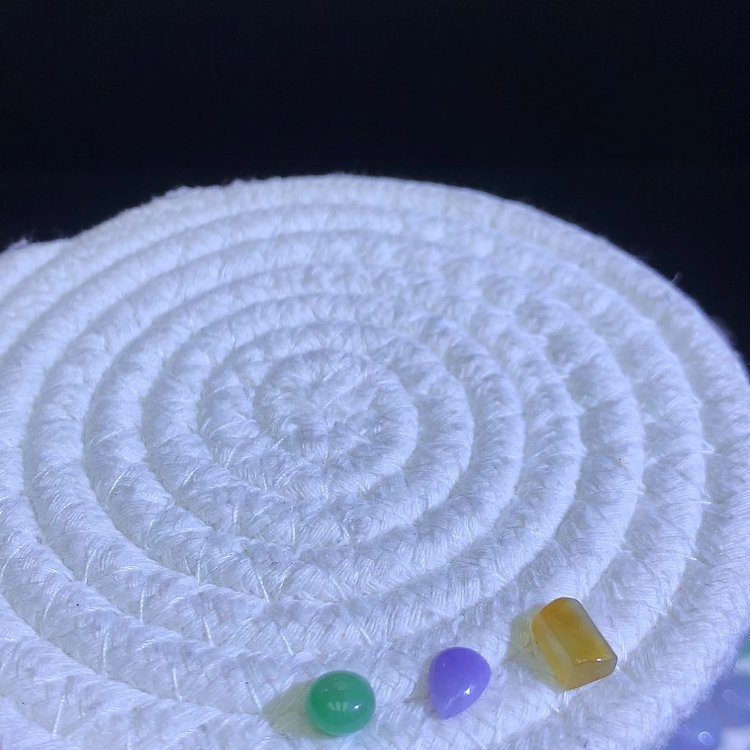 散珠翡翠天然缅甸翡翠三色珠子三个