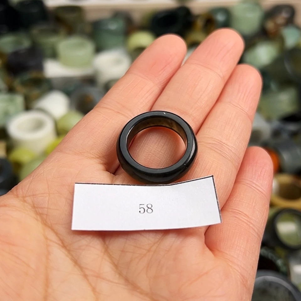 【闪购商品】未镶嵌蛇纹石玉戒指茶*白