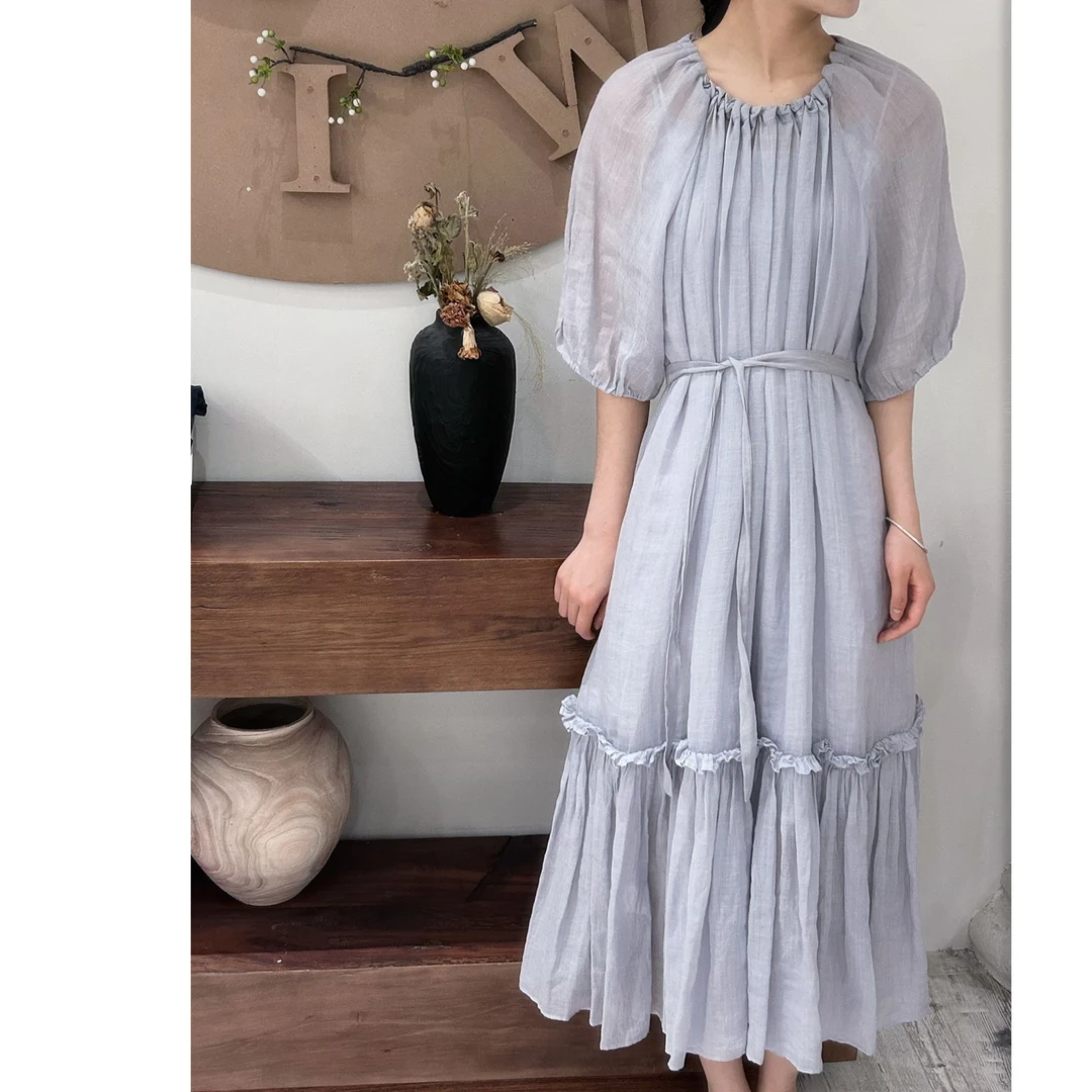 Pada.嘻&wang【紫霞仙子】温柔设计感飘逸连衣裙 26107 Hi Fortune