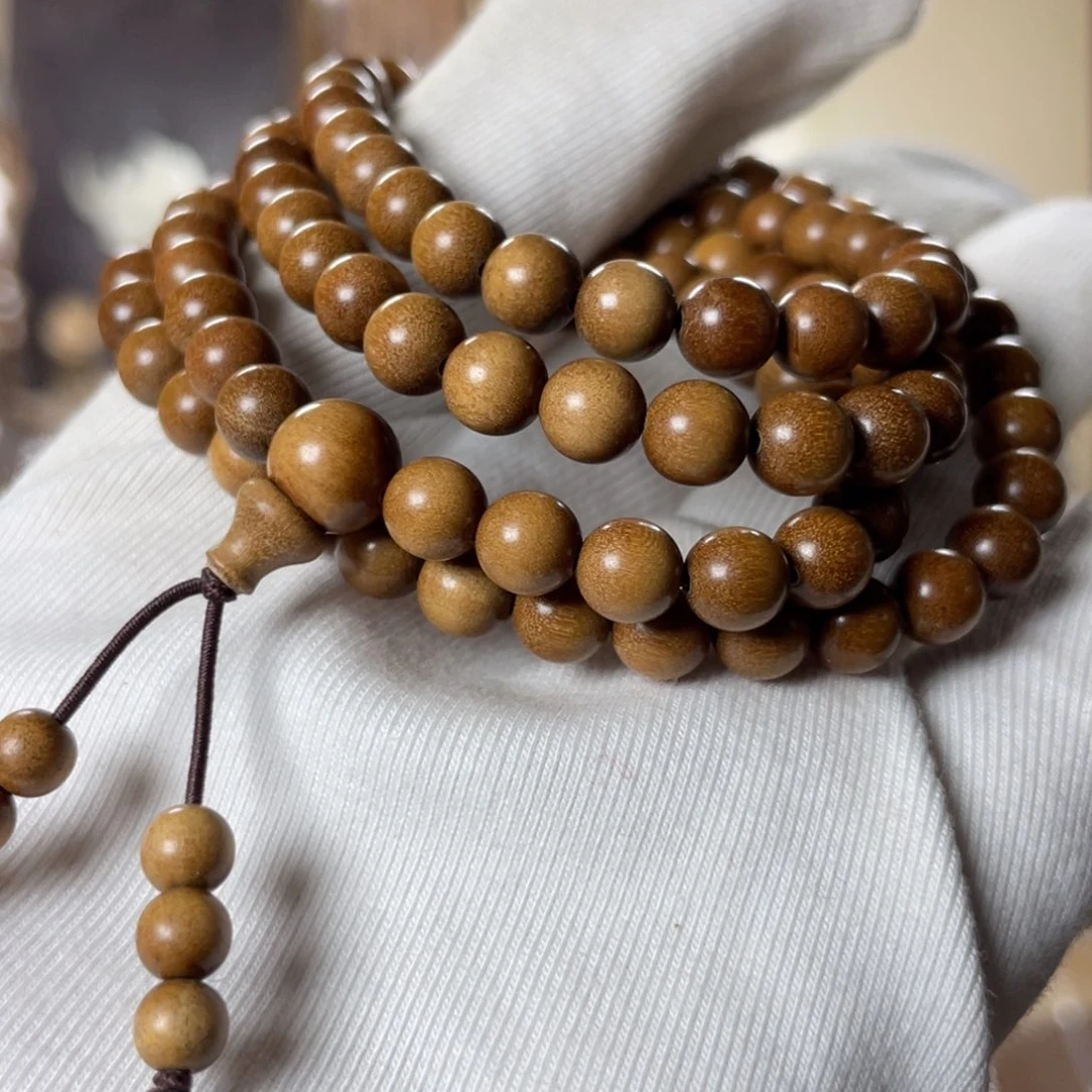 檀香木手串/手链老山檀香老料顺纹0.6×108