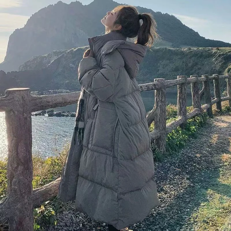 长款连帽长袖常规袖休闲风时尚百搭小个子ins女装保暖