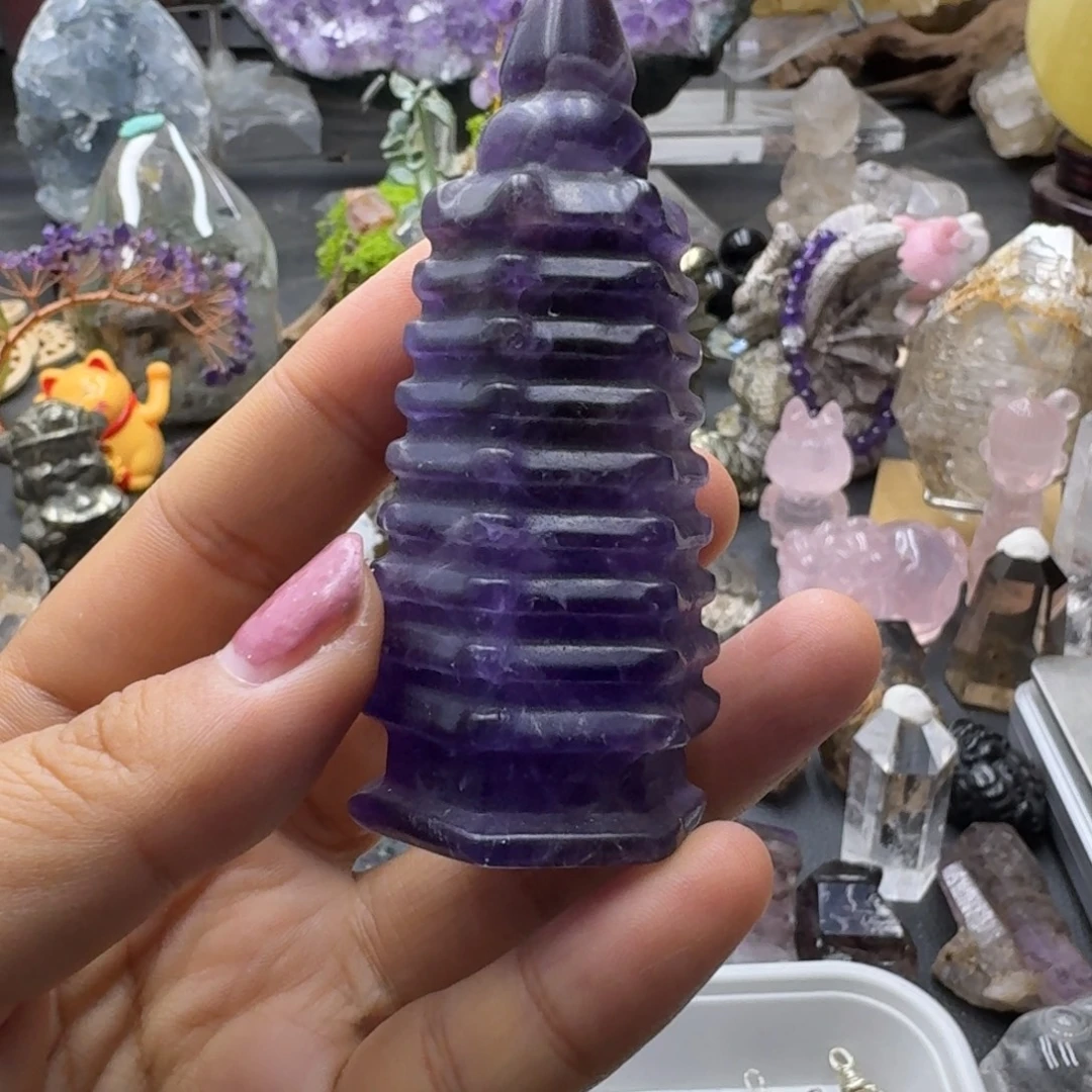 紫晶文昌塔高八左右