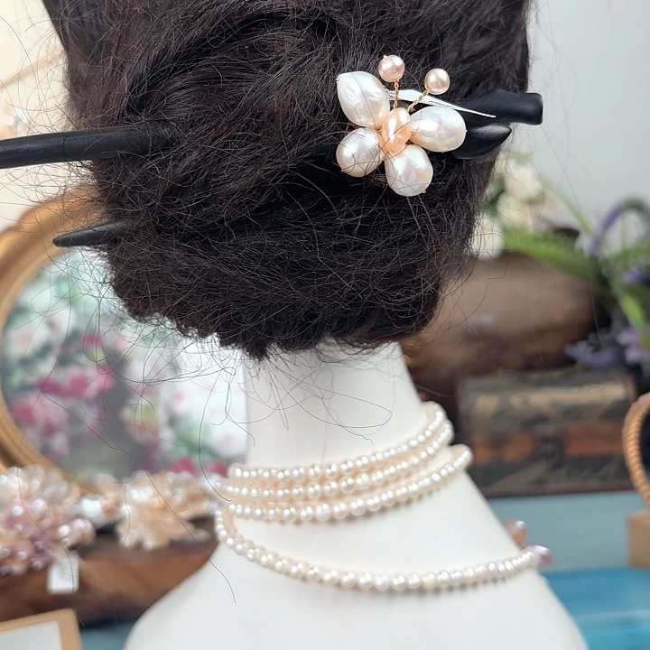 未镶嵌发饰淡水珍珠