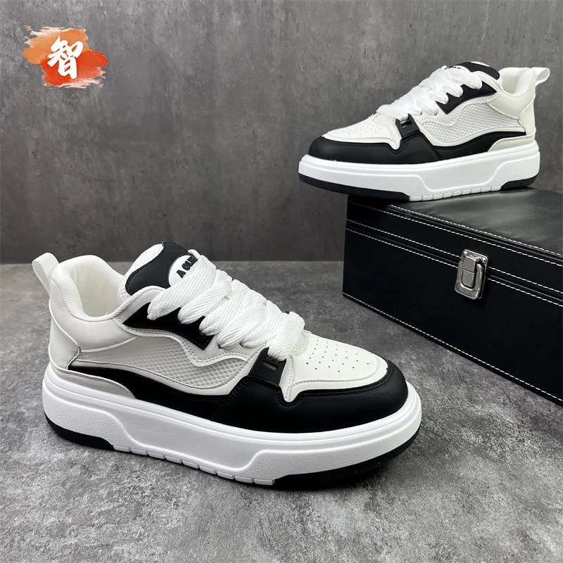 智冶夏季新款时尚低帮厚底增高网布透气运动鞋潮流百搭舒适休闲鞋