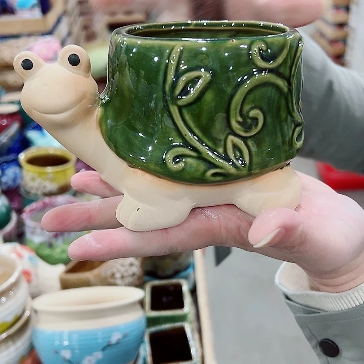 有孔，凑单福利满10元发货陶瓷多肉花盆！